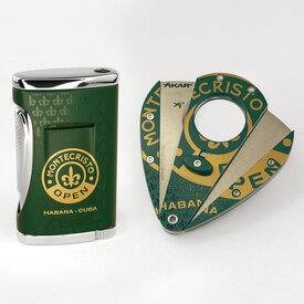 Montecristo Open Lighter & Cutter Set